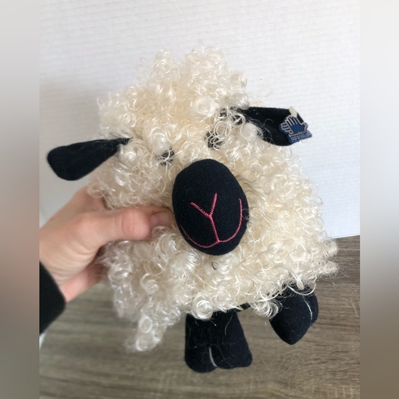 Vtg Applause Black and White Sheep Plush - Picture 5 of 12